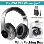 Gray p4 adapter casque sans fil bluetooth rvb, casque st�r�o hifi, casque antibruit de sport, prise en ...