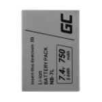 Green cell nb - 7l nb7l cb - 2lze 315b001 batterie pour appareil photo canon powershot g10 g11 g12 ...