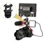 Griffe de support triple adaptateur de montage support d'extension d'adaptateur pour microphone flashs ...