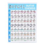 Guitar chord poster 56 couleur cod� papier couch� guide de r�f�rence p�dagogique pour les joueurs de ...