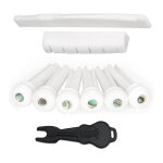 Guitare acoustique bone bridge saddle nut avec 6pcs petit abalone dot guitar bridge pins (bone bridge ...