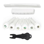 Guitare acoustique bone bridge saddle nut avec 6pcs small abalone dot guitar bridge pins (bone bridge ...