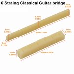Guitare acoustique classique a 6 ou 12 cordes, 1 paire, pont en os non blanchi, plusieurs selle et ecrou ... Guitare acoustique classique a 6 ou 12 cordes, 1 paire, pont en os non blanchi, plusieurs selle et ecrou ...