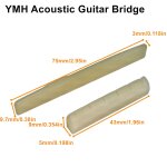 Guitare acoustique classique a 6 ou 12 cordes, 1 paire, pont en os non blanchi, plusieurs selle et ecrou ... Guitare acoustique classique a 6 ou 12 cordes, 1 paire, pont en os non blanchi, plusieurs selle et ecrou ...