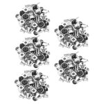 Guitare basse chrome en metal ailette epingle sangle boutons serrures vis de coussin (80 pcs)