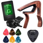 Guitare capo tuner fit pour ukulélé violon basse electrique guitare acoustique avec médiators et médiator ... Guitare capo tuner fit pour ukulélé violon basse electrique guitare acoustique avec médiators et médiator ...