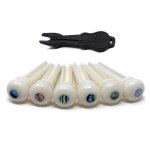 Guitare cattle bone matriau acoustique guitare chevalet pins avec perle shell dot pour acoustique folk ...