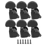 Guitare corde accordage peg mtal scell tuner key machine head set kit pour acoustique electricblack ...