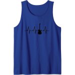 Guitare electrique guitariste heartbeat cadeau débardeur Guitare electrique guitariste heartbeat cadeau débardeur
