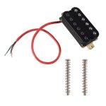 Guitare electrique humbucker micros chevalet alnico v micro noir
