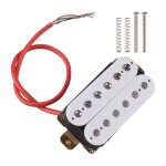 Guitare electrique micros humbucker chevalet alnico v micro blanc