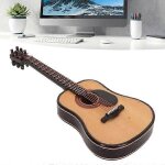 Guitare electrique miniature en bois, modèle de simulation haute, mini instrument de musique avec support ... Guitare electrique miniature en bois, modèle de simulation haute, mini instrument de musique avec support ...
