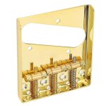 Guitare electrique pont vintage style 3 acier selle passage through pour telecaster 54mm or