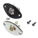 Pour guitare electronique accessoires guitare sortie pour cat eye oval jack plate chro