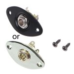 Pour guitare electronique accessoires guitare sortie pour cat eye oval jack plate chro