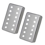 Guitare en laiton housse de micro simple 50 + 52mm pour accessoires de guitare electrique lp argent