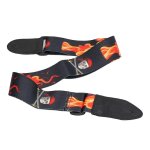 Guitare shouder sangle flamme motif a la mode respirant stable basse sangle remplacement
