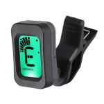 Guitare tuner 12 equal temperament multifonctionnel clip on accordeur electronique pour ukul�l� basse ...