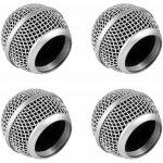 Guyh - 4 pièces têtes de microphone en métal, tête de microphone en métal avec eponge, compatible avec ... Guyh - 4 pièces têtes de microphone en métal, tête de microphone en métal avec eponge, compatible avec ...