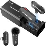 Guyh - micro cravate sans fil de type c, p1st microphone lavalier sans fil 2. 4ghz avec etui de chargement ...
