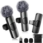 Guyh - micro cravate sans fil pour iphone / android, mini wireless lavalier microphone usb - c / lightning ...