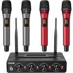 Guyh - micro karaoke sans fil avec 4x5 canaux, uhf microphone systèmes dynamique portable a main avec ... Guyh - micro karaoke sans fil avec 4x5 canaux, uhf microphone systèmes dynamique portable a main avec ...