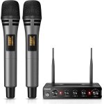 Guyh - micro karaoke sans fil, uhf microphone systèmes dynamique chant portable a main double avec récepteur ... Guyh - micro karaoke sans fil, uhf microphone systèmes dynamique chant portable a main double avec récepteur ...