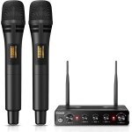 Guyh - micro karaoke sans fil, uhf microphone systèmes dynamique chant portable a main double avec récepteur ... Guyh - micro karaoke sans fil, uhf microphone systèmes dynamique chant portable a main double avec récepteur ...
