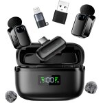 Guyh - mini microphone pour tlphone iphone android, microphone cravate sans fil a pince avec usb - ...