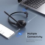 H5 casque bluetooth avec micro & dongle usb [45 heures de temps de lecture et porte de 10 m] casque ...