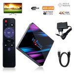 H96 max smart tv box android 9. 0 / os 4g ram 32 go quad core 1080p 4k led ecran mei509