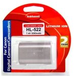 Hahnel - batterie li - ion equivalente canon bp - 522 - 7, 4 v - 3000 mah