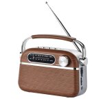 Halterrego radio vintage grandes ondes aspect bois, am / fm / sw lecteur usb / carte micro sd prise secteur ...