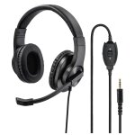 Hama hs - p350 casque avec fil arceau gaming noir