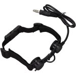 Hamiltion - micro tour de cou, micro casque tactique dtachable, micro gorge rglable, casque et microphone ...