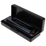 Harmonica 10 trous c touche de blues avec etui h4gf instrument de musique jouet educatif