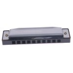 Harmonica a 10 trous cl� de c pour blue rock jazz folk harmonica argent / orgue a bouche, instrument ...
