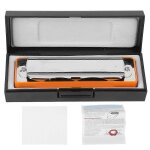 Harmonica blues 10 trous, clé de sol, base galvanisée, cadeau pour débutant, instrument de musique (orange) ... Harmonica blues 10 trous, clé de sol, base galvanisée, cadeau pour débutant, instrument de musique (orange) ...
