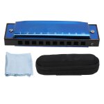 Harmonica c key 10 trous diatonique echelle bouche orgue instrument de musique pour dbutantbleu fonc ...