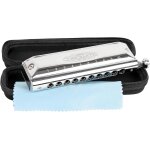 Harmonica chromatique 10 - 40 - 10 trous avec 40 tons - botier en acier inoxydable robuste - parfait ...