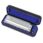 Harmonica a echelle chromatique, 12 trous, 48 tons, métal argenté, instrument de musique professionnel ... Harmonica a echelle chromatique, 12 trous, 48 tons, métal argenté, instrument de musique professionnel ...