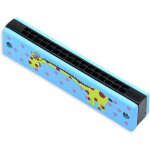 Harmonica pour enfants, 16 trous en bois harmonica enfant, bleu harmonica jouet, couleur harmonica, pour ...