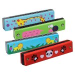 Harmonica pour enfants, pack de 4 harmonicas diatoniques, instrument de musique en bois pour débutants, ... Harmonica pour enfants, pack de 4 harmonicas diatoniques, instrument de musique en bois pour débutants, ...