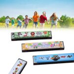 Harmonica en fer en bois pour enfants, 16 trous, instrument de musique educatif, cadeau de musique coloré, ... Harmonica en fer en bois pour enfants, 16 trous, instrument de musique educatif, cadeau de musique coloré, ...