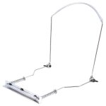 Harmonica neck holder 10 trous blues harp mouth organ stand harmonique rack - argent