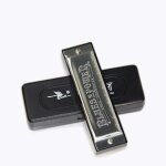 Harmonica senior bruce 10 trou blues avec botier laiton acier inoxydable - type 1 pcs #b