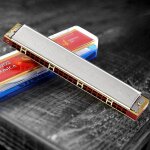 Harmonica tremolo a 24 trous, avec etui, instrument de musique, synthtiseur professionnel - type argent ...
