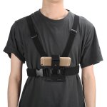 Harnais de fixation de poitrine r�glable pour t�l�phone portable de cam�ra de sport, support de sangle ...