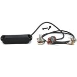 Harnais de micro pré - câblé a bobine simple fermé avec contrôle du volume pour guitare electrique black ... Harnais de micro pré - câblé a bobine simple fermé avec contrôle du volume pour guitare electrique black ...