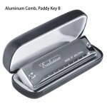 Harpe blues harmonica diatonique 10 trous, peigne en bois d'aluminium, orgue a bouche, clé c, couvercle ... Harpe blues harmonica diatonique 10 trous, peigne en bois d'aluminium, orgue a bouche, clé c, couvercle ...